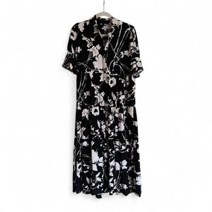 Chico’s Black and White Floral Tiered Maxi Dress
